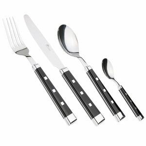 Cutlery Pradel Excellence Beautiful Black 16 Pieces