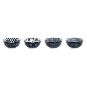 Set of bowls Home ESPRIT Blue White Porcelain Shabby Chic 11,5 x 11,5 x 6 cm
