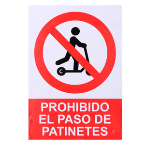 Sign Normaluz Prohibido acceder con patinete Stick (21 x 30 cm)