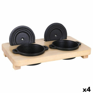 Saucepans Viejo Valle Cast Iron With support 30 x 18 cm (4 Units)