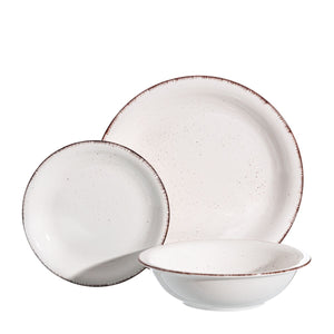 Tableware White Stoneware 18 Pieces