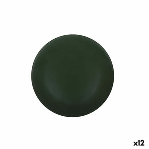 Flat Plate Alfares Dark green ø 33 x 2 cm Matt (12 Units)