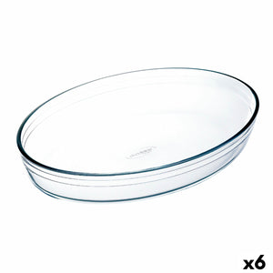 Oven Dish Ô Cuisine Ocuisine Vidrio Transparent Glass Oval 26,2 x 17,9 x 6,2 cm (6 Units)