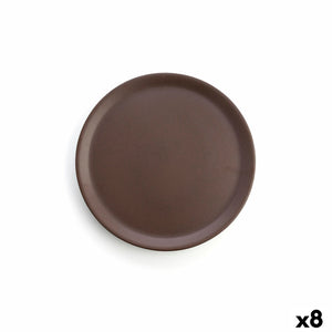 Flat Plate Anaflor Barro Anaflor Brown Baked clay Ø 31 cm Meat (8 Units)