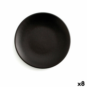 Flat Plate Anaflor Barro Anaflor Black Baked clay Ø 29 cm Meat (8 Units)