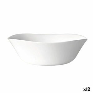 Salad Bowl Bormioli Rocco Parma White Glass (24 cm) (12 Units)
