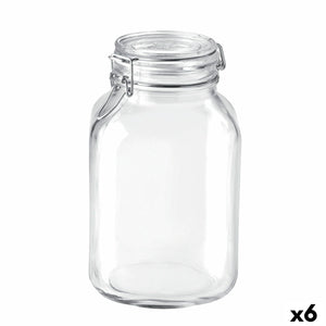 Food Preservation Container Bormioli Rocco fido Transparent Glass (3 L) (6 Units)