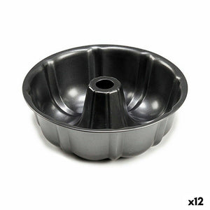 Cake Mould Dark grey Metal Carbon steel 25,4 x 8 x 25,4 cm (12 Units)