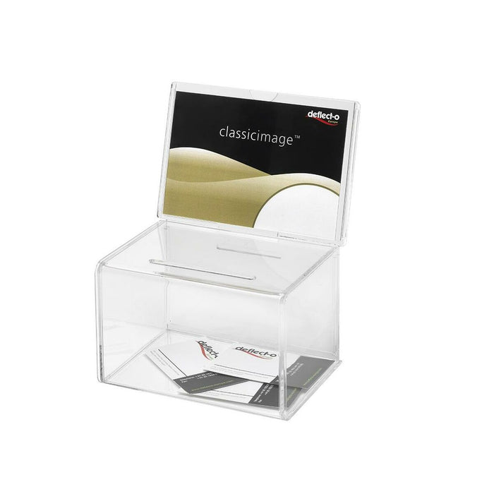 Storage Box with Lid Deflect-o 592901 Translucent Polycarbonate Plastic
