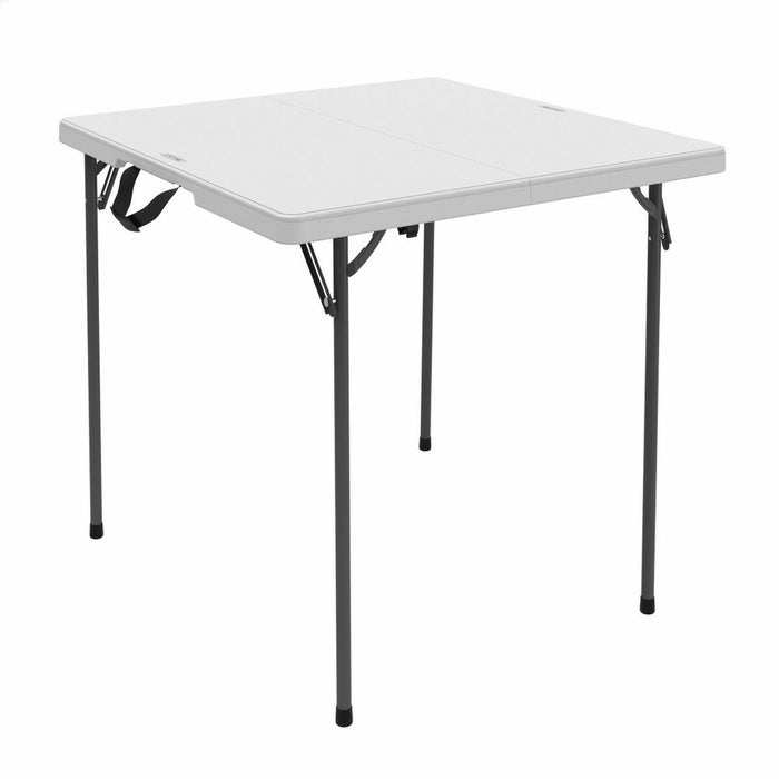 Folding Table Lifetime White Squared Steel Plastic 94 x 94 x 74 cm