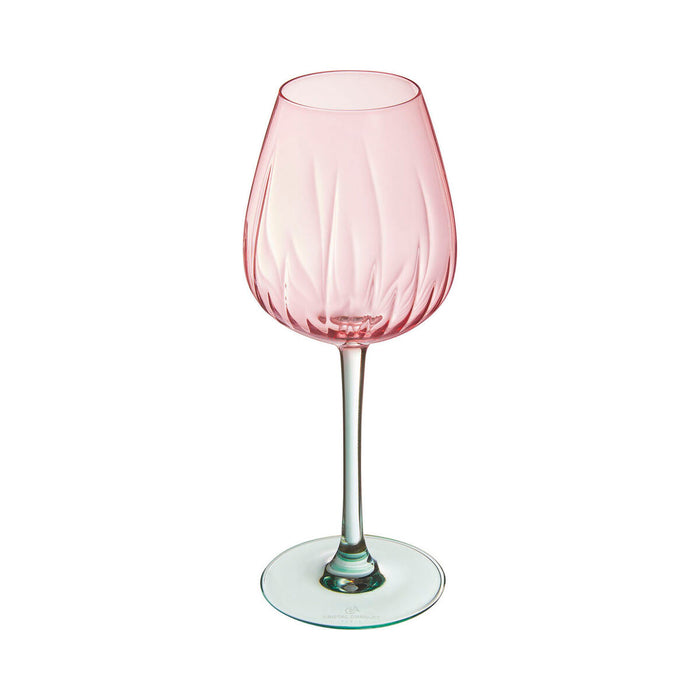 Wine glass Cristal d’Arques Paris Swirly Spring Pink Glass 470 ml (4 Units)