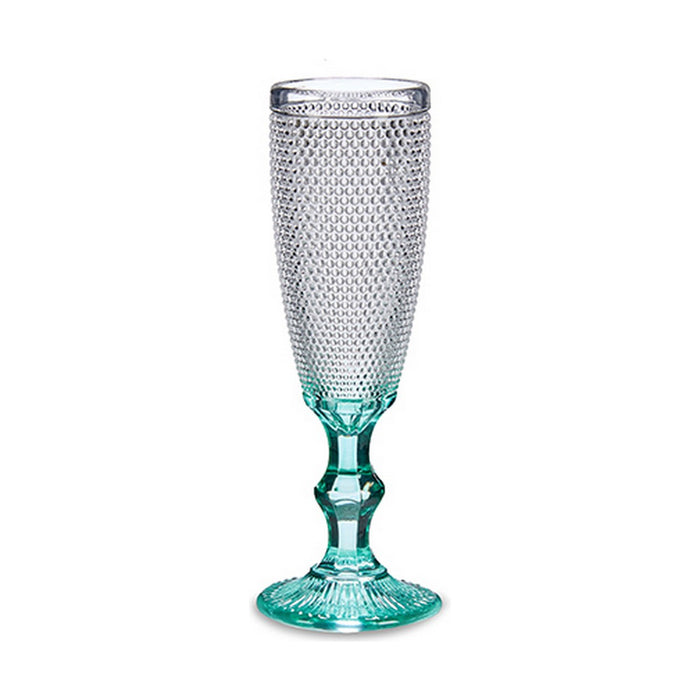 Champagne glass Turquoise Points Glass 6 Units (185 ml)