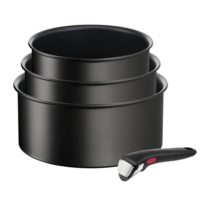 Casserole with lid Tefal L3979202 Black Aluminium Ø 18 cm Ø 20 cm Ø 16 cm (3 Units) (4 Units)