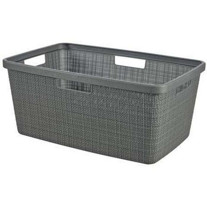 Multi-purpose basket Curver Dark grey Jute Plastic