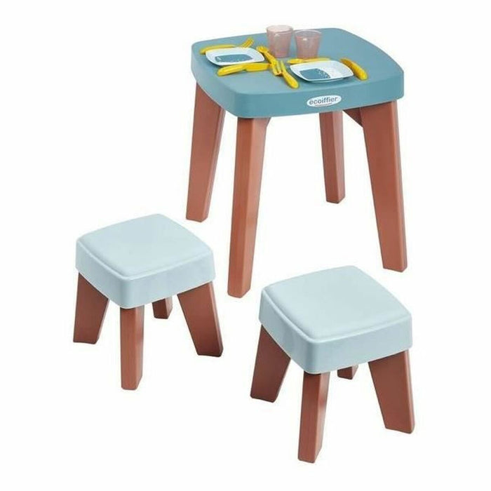 Table and 2 chairs Ecoiffier Plastic Multicolour (13 Pieces)