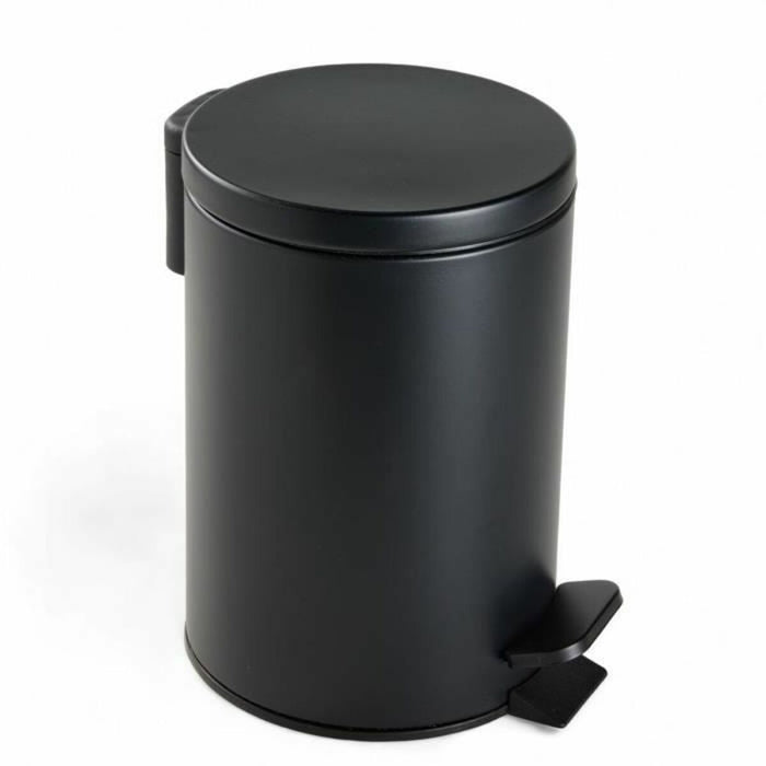 Pedal bin TODAY UTILITY Black Metal 3 L 17 x 25 cm