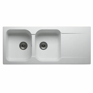 Sink with Two Basins and Drainer Nord Inox