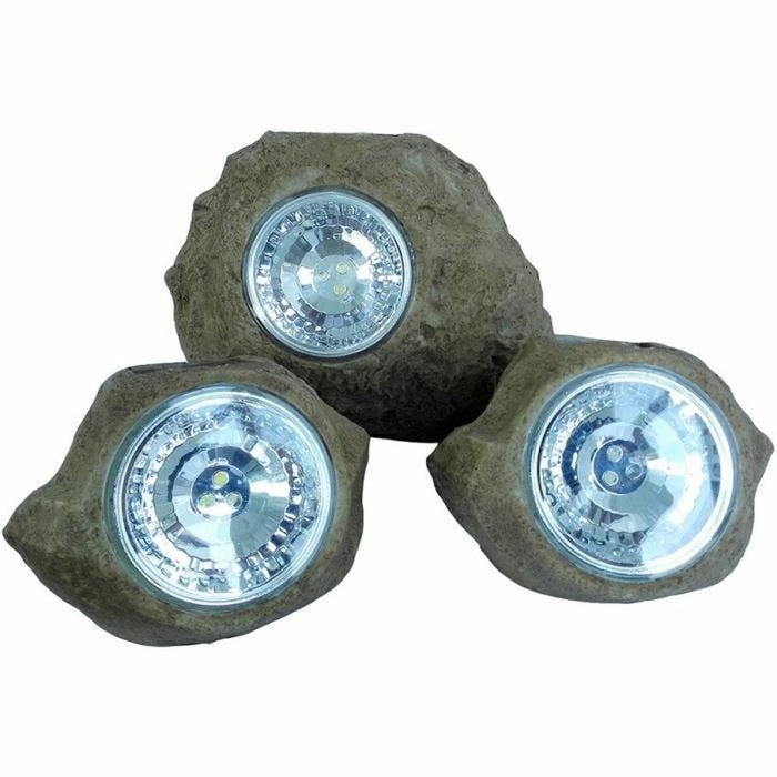 Solar lamp Lumisky ROCKY BROWN Grey (3 Units) (3 Pieces)