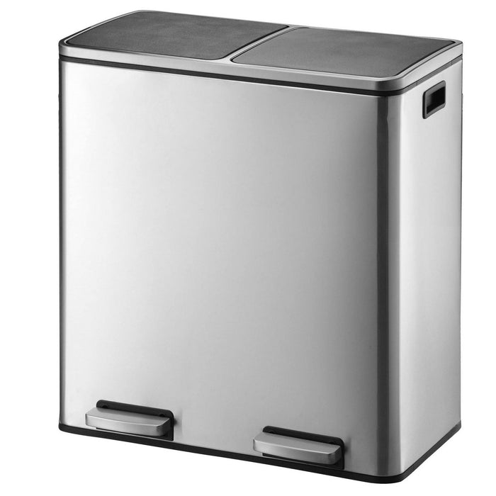 Recycling Waste Bin Kitchen Move Stainless steel (30 L x 2)