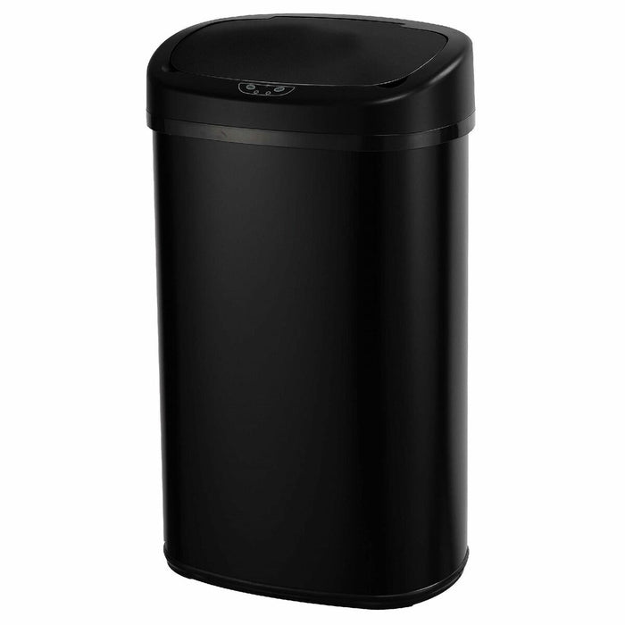 Rubbish Bin Kitchen Move   Black Metal Stainless steel 68 L