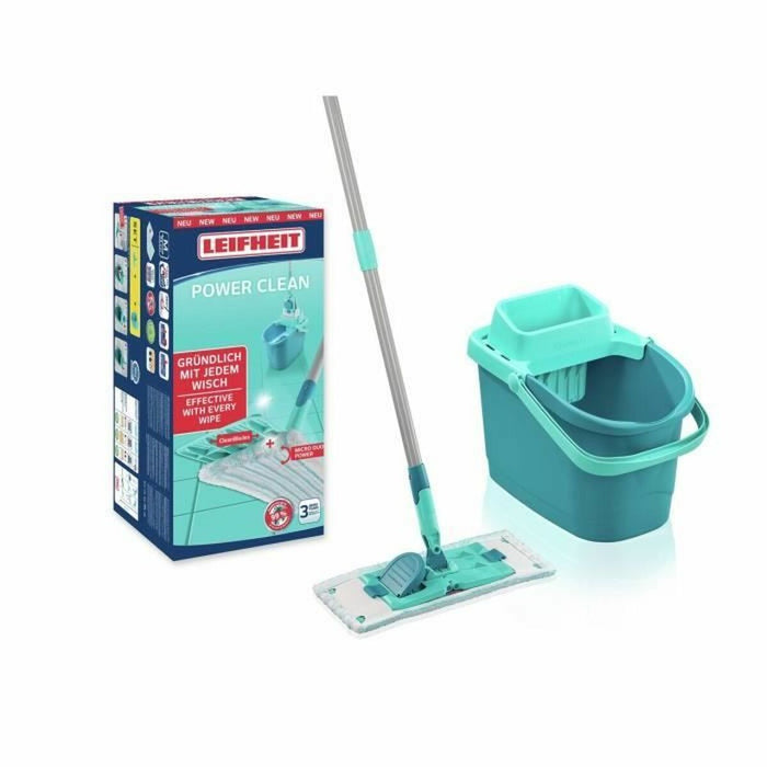 Mop with Bucket Leifheit PowerClean Turquoise