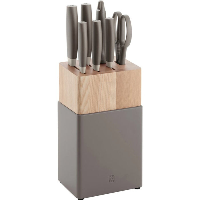 Set of Kitchen Knives and Stand Zwilling Now S Beige Steel Plastic 8 Pieces