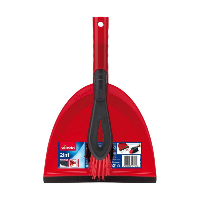 Sweeping Brush and Dustpan Cleaning Set Vileda 141743 Black Red Plastic (1 Piece) (1 Unit)