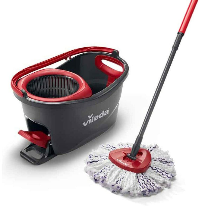 Mop with Bucket Vileda 167751 Black Red Microfibre Plastic