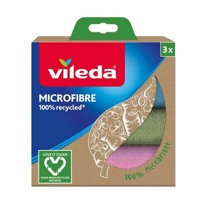 Microfibre cleaning cloth Vileda 168310 Microfibre 3 Pieces (3 Units)