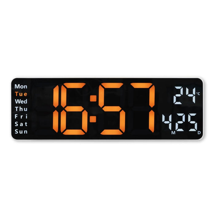 Wall Clock with Thermometer Hama Santa Cruz White Black Plastic