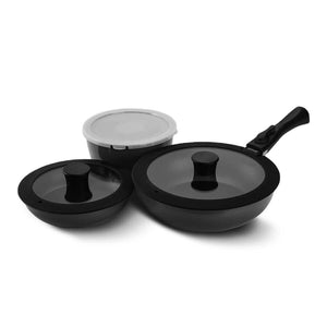 Set of Frying Pans Feel Maestro MR-4800-7 Black Silicone Aluminium Ø 18 cm Ø 26 cm