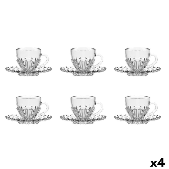 Coffee Set La Mediterránea Elianor Transparent 100 ml 6 Pieces (4 Units)