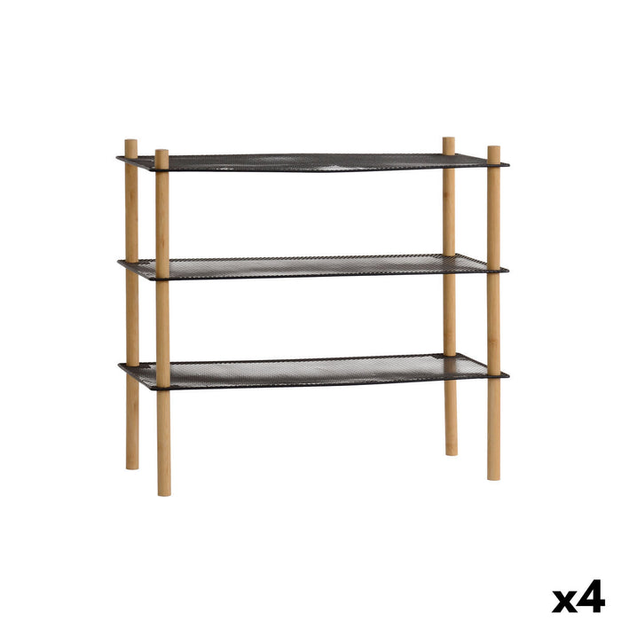 Shelves MobleKit Metal Bamboo 63 x 26 x 57 cm (4 Units)