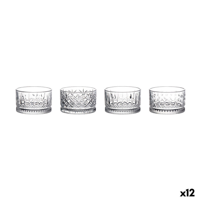 Set of bowls La Mediterránea Amir Transparent Glass 240 ml 4 Pieces (12 Units)
