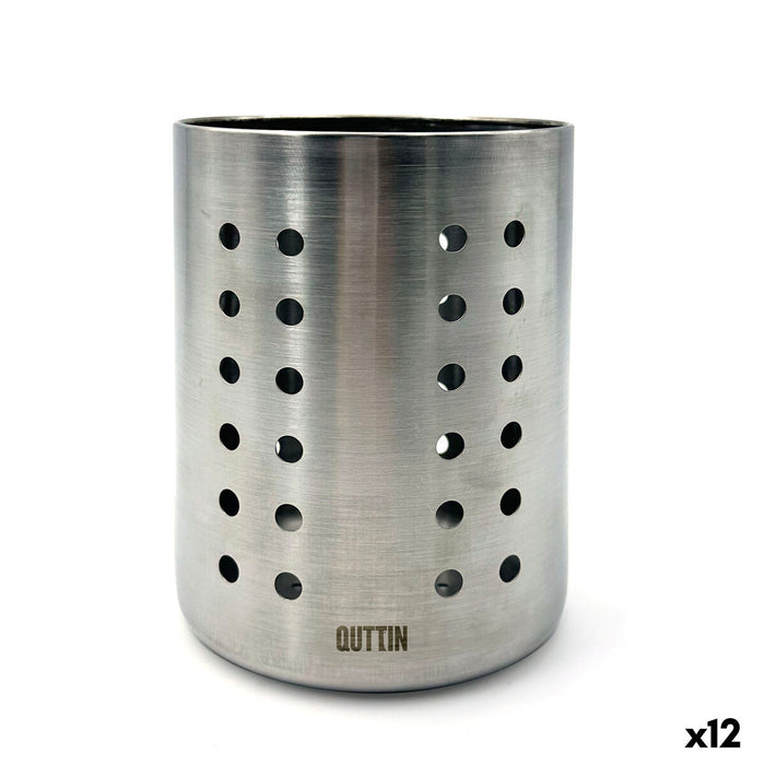 Cutlery basket Quttin Steel 9,5 x 12,5 cm (12 Units)