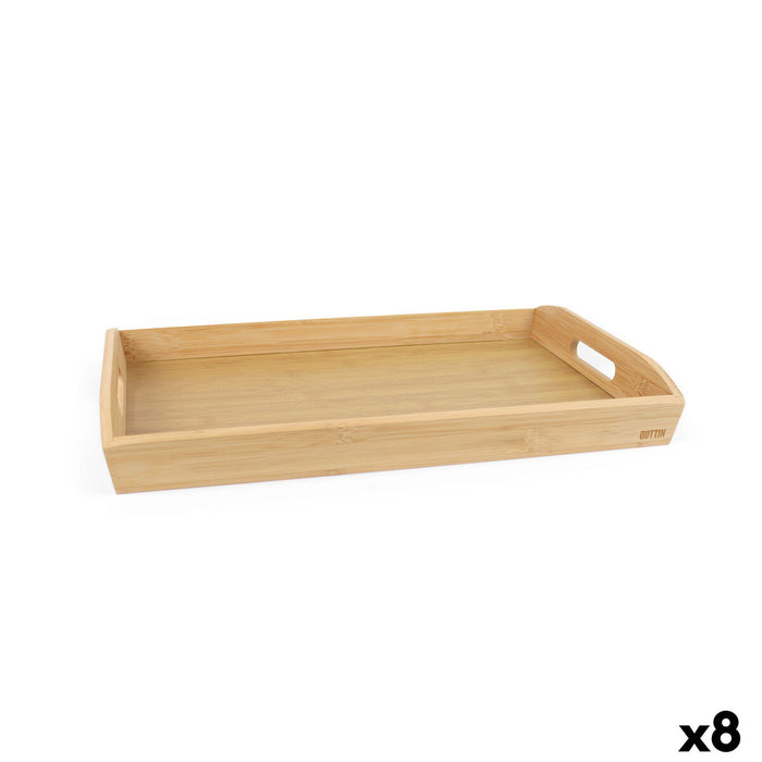 Tray Quttin Brown Bamboo 43,7 x 29 x 5,5 cm (8 Units)