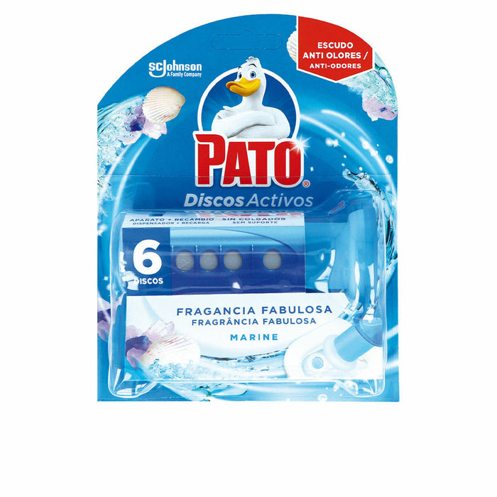 Toilet air freshener Pato Discos Activos Navy 6 Units Disinfectant