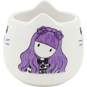 Cup with Plate Gorjuss Smitten kitten White Black Ceramic Coasters Cup