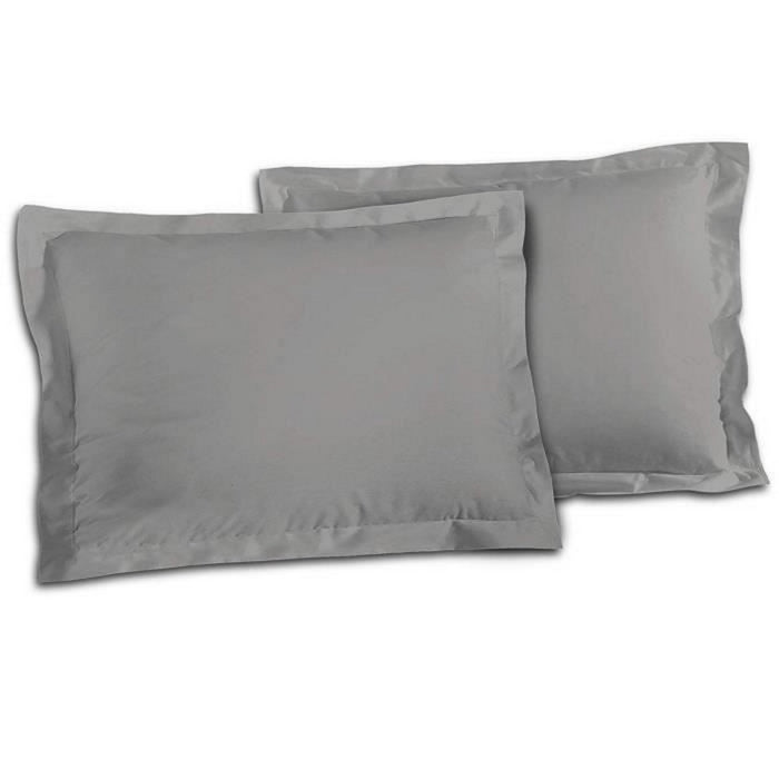 Pillowcase Lovely Home 100% cotton Light grey 50 x 70 cm