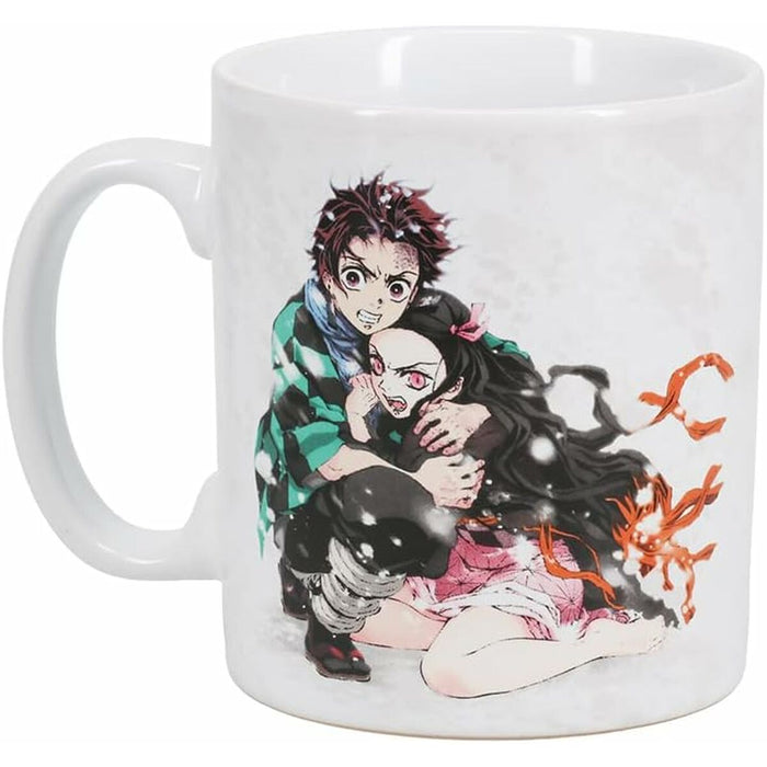 Mug Demon Slayer Tanjiro & Nezuko White Ceramic 550 ml