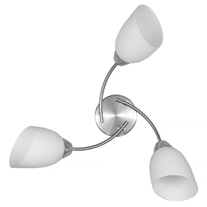 Ceiling Light Activejet Benita White nickel Metal Glass 40 W 230 V 60 cm