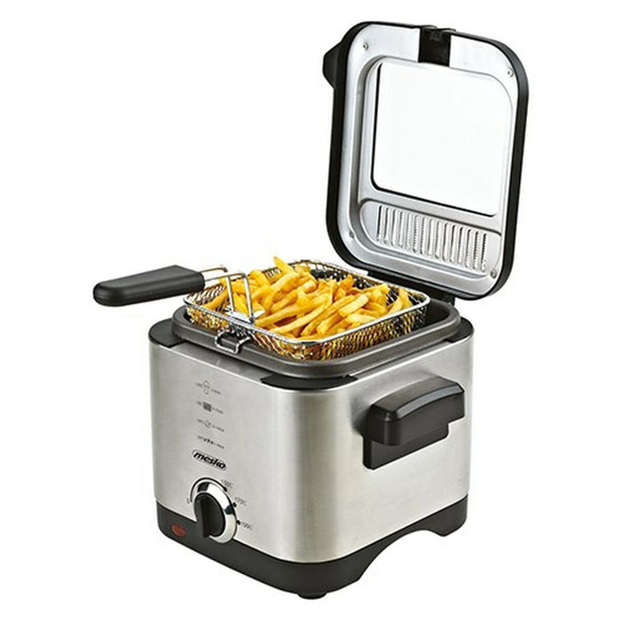 Deep-fat Fryer Mesko MS 4910 Black Silver 900 W 1,5 L