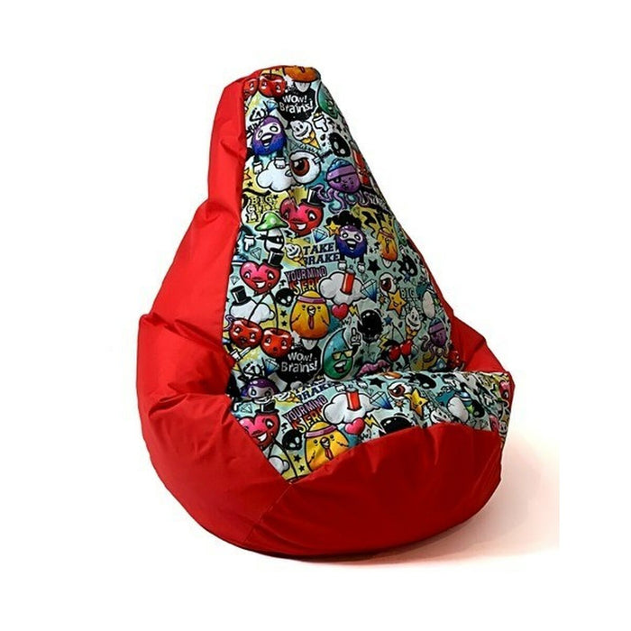 Pouffe GO GIFT Red 105 x 80 cm Pear