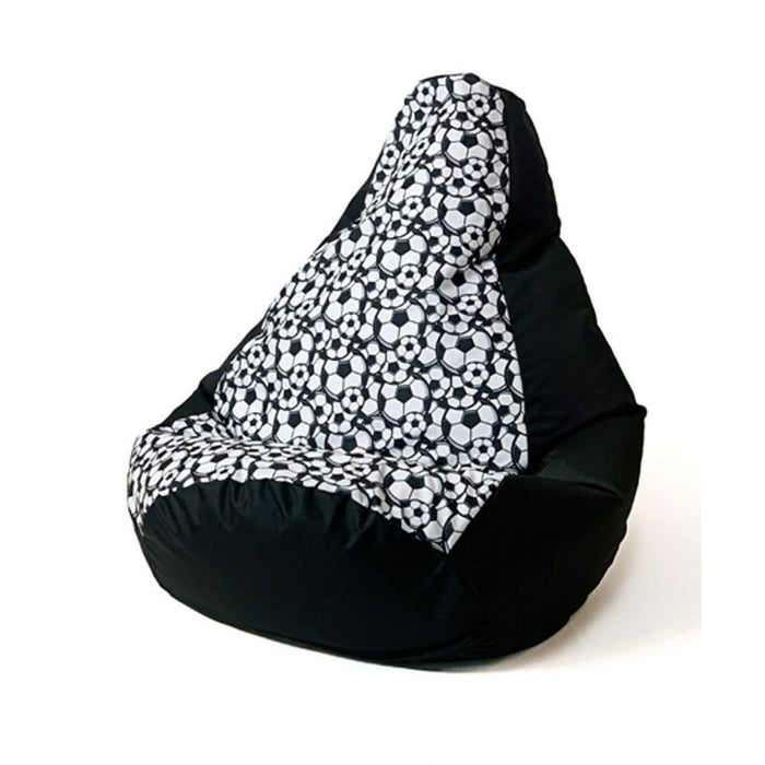 Pouffe GO GIFT White Black 105 x 80 cm Pear