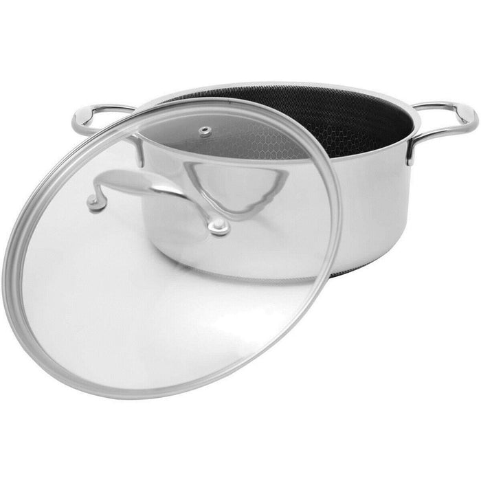 Casserole with Lid Kohersen 71104 Silver Stainless steel Aluminium Ø 24 cm 4,9 L