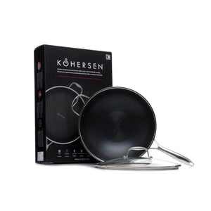 Pan Kohersen 71111 Black Silver Stainless steel Aluminium Ø 32 cm