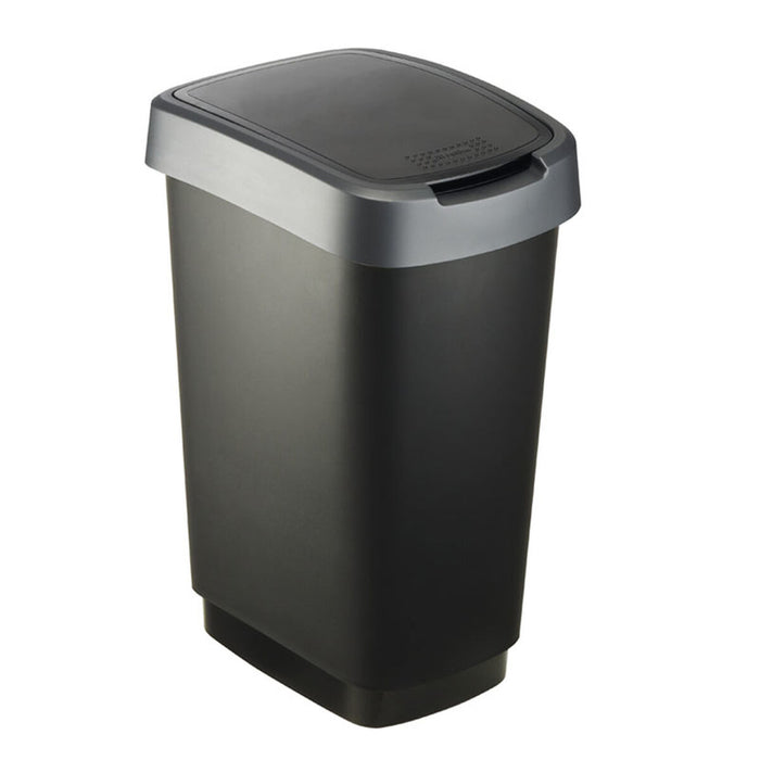 Recycling Waste Bin Rotho Twist Silver Silver Plastic 25 L