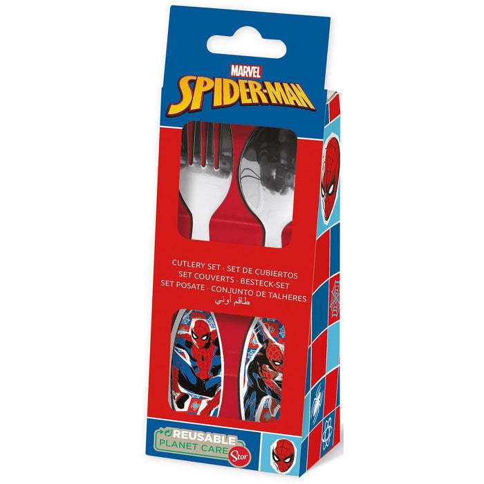 Cutlery set Spider-Man CZ11342 Stainless steel Multicolour 2 Pieces