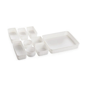 Basket set Dem Plastic 9 Pieces (34 x 28 x 6 cm)