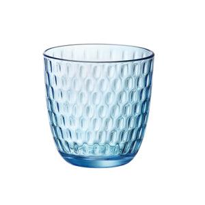 Set of glasses Bormioli Rocco Slot With relief Blue 6 Units Glass 290 ml